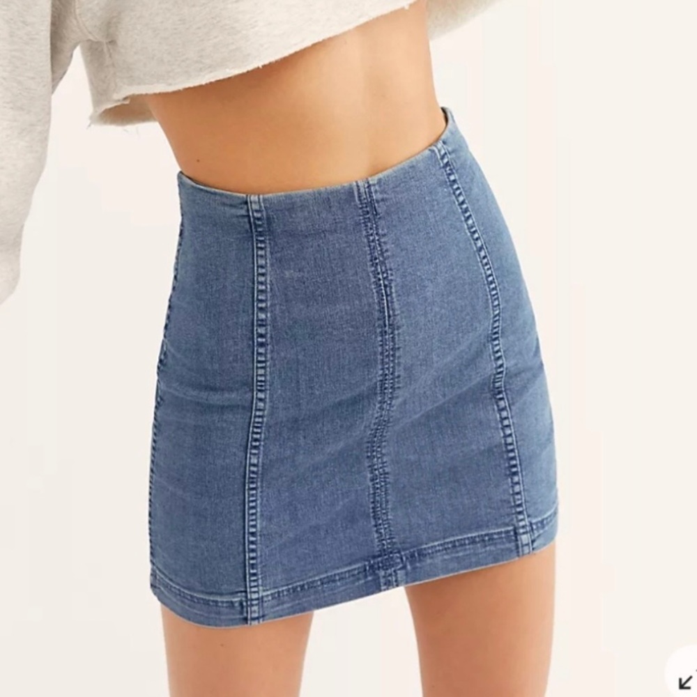 Free People Modern Femme Denim Mini Skirt Size 6